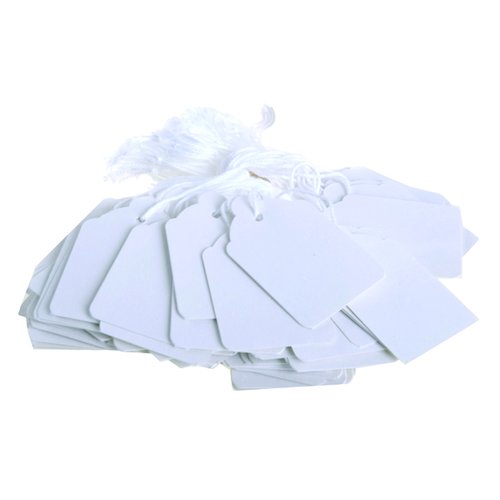 Strung Ticket 30x21mm White (1000 Pack) KF01617 (KF01617)