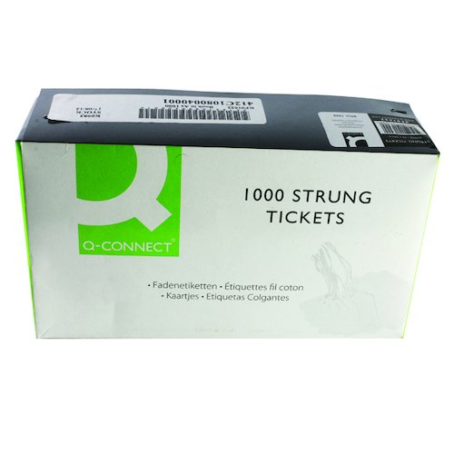 Strung Ticket 70x44mm White (1000 Pack) KF01622 (KF01622)