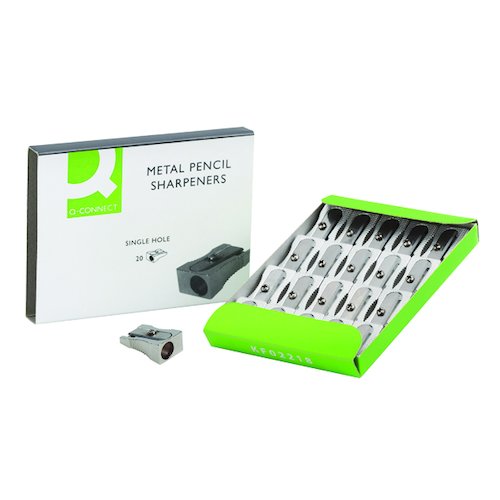 Q Connect Metal Pencil Sharpener (20 Pack) KF02218 (KF02218)