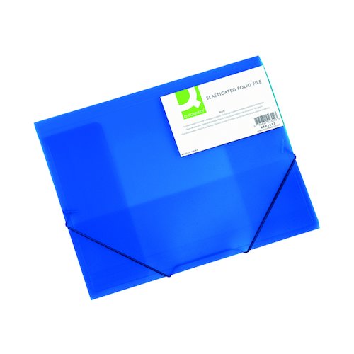 Q Connect Elasticated Folder 3 Flap A4 Blue KF02312 (KF02312)