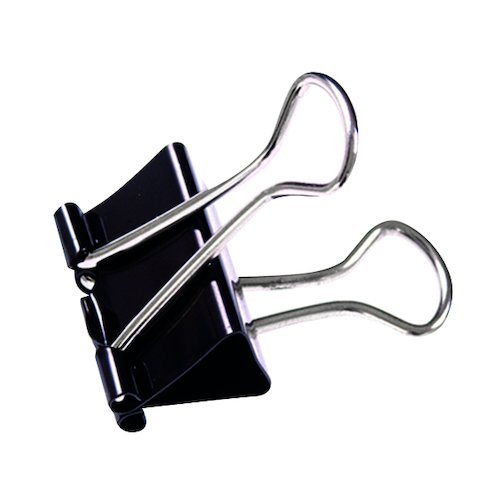 Q Connect Foldback Clip 16mm Black (10 Pack) KF03650 (KF03650)