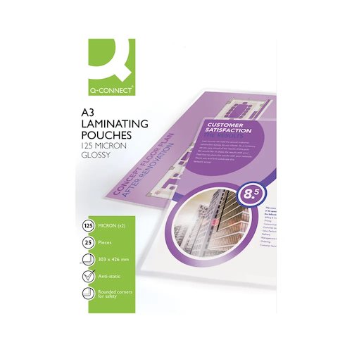 Q Connect A3 Laminating Pouch 250 Micron (KF04128)