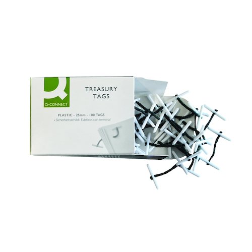 Q Connect Plastic Treasury Tag 25mm (100 Pack) KF04570 (KF04570)