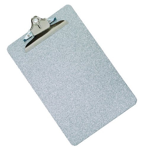 Q Connect Metal Clipboard Foolscap Grey KF05595 (KF05595)
