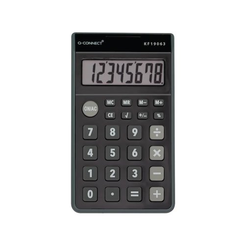 Q Connect 8 Digit Pocket Calculator Black (KF19063)
