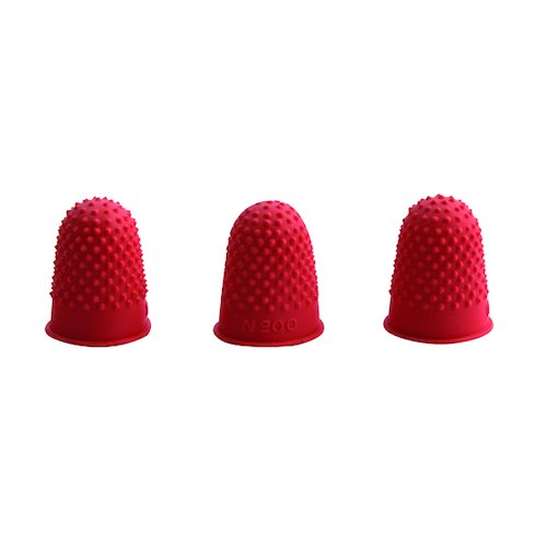 Q Connect Thimblettes Size 00 Red (12 Pack) KF21507 (KF21507)
