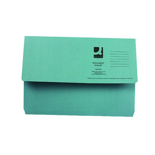 Q Connect Document Wallet Foolscap Blue (50 Pack) KF23011 (KF23011)