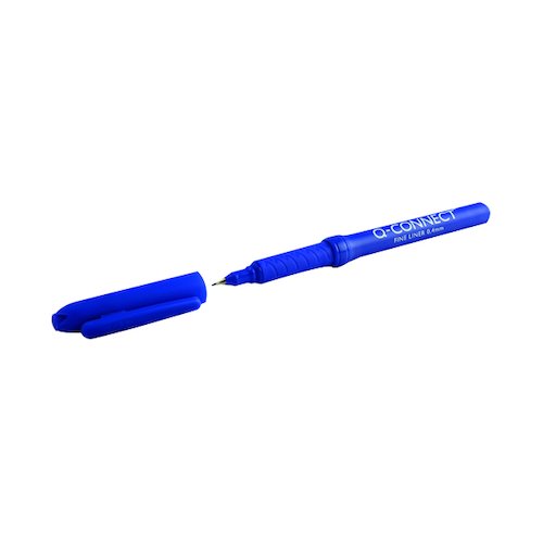 Q Connect Blue 0.4mm Fineliner Pen (10 Pack) KF25008 (KF25008)