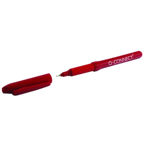Q Connect Red 0.4mm Fineliner Pen (10 Pack) KF25009 (KF25009)