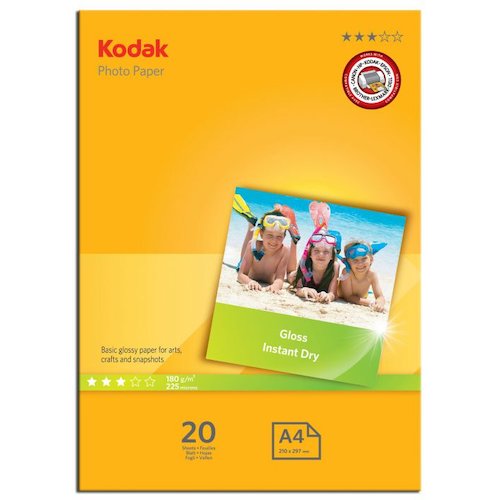 Kodak 5740512 A4 Gloss Photo Paper 20 Sheets   3937182 (KO3937182)