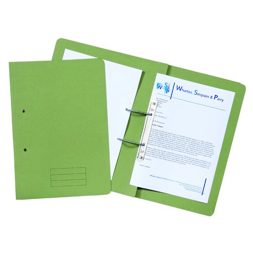 Spiral Files 285gsm Foolscap Green (50 Pack) TFM50 GRNZ (LL25656)