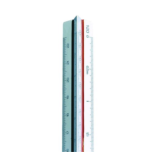 Linex Triangular Scale Ruler 1:1 500 30cm White LXH 312 (LX10730)
