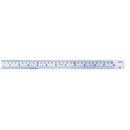 Linex Heavy Duty Ruler 30cm Stainless Steel LXESL30 (LX49350)