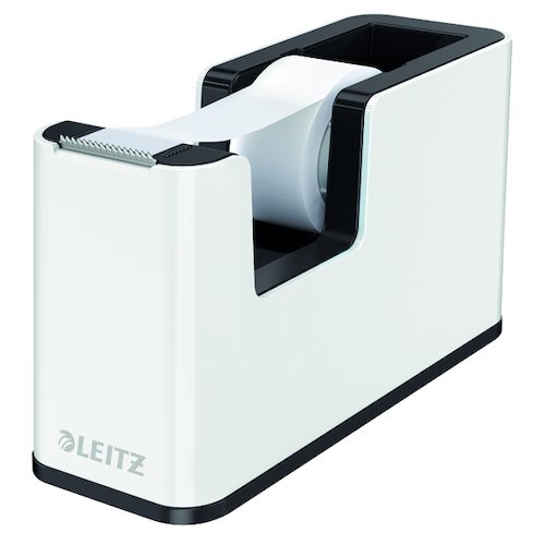 Leitz WOW Tape Dispenser Dual Colour White/Black 53641095 (LZ12215)