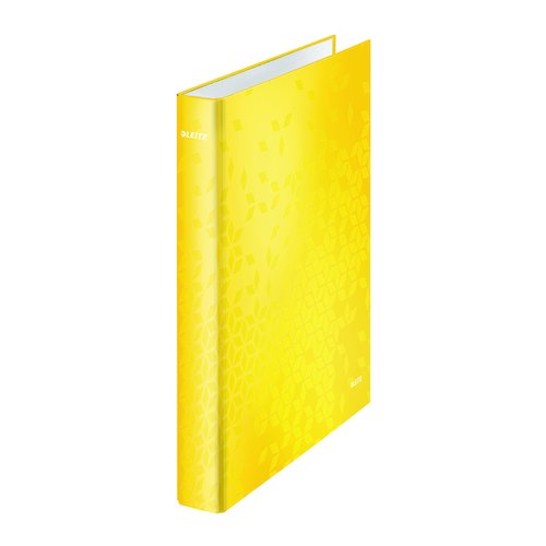 Leitz WOW Ring Binder Yellow A4 25mm (10 Pack) 42410016 (LZ59489)