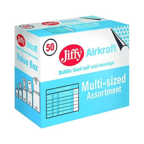 Jiffy AirKraft Bag Assorted Sizes Gold (50 Pack) JL SEL A (MA19083)