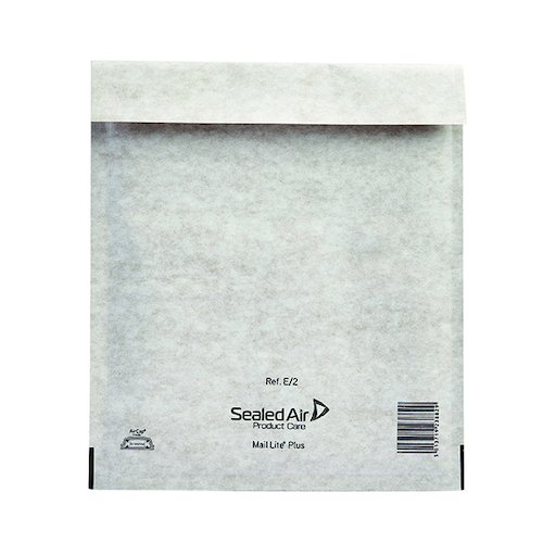 Mail Lite Plus Bubble Lined Postal Bag Size E/2 220x260mm Oyster White (100 Pack) MLPE/2 (MQ23842)