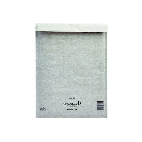 Mail Lite Plus Bubble Lined Postal Bag Size G/4 240x330mm Oyster White (50 Pack) 103025659 (MQ23844)