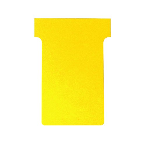 Nobo T Card Size 2 48 x 85mm Yellow (100 Pack) 2002004 (NB38904)