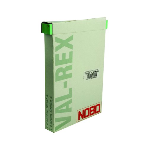 Nobo T Card Size 4 112 x 180mm Light Green (100 Pack) 32938924 (NB38924)
