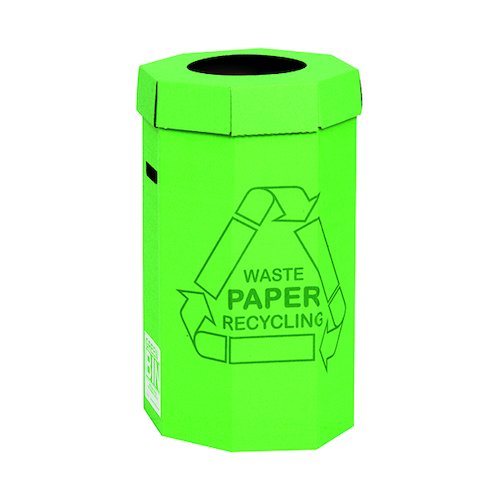 Acorn Cardboard Recycling Bin 60 Litre Green (5 Pack) 402565 (NW33005)