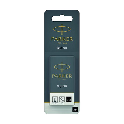 Parker Black Quink Permanent Ink Cartridge 12x5 (60 Pack) S0881570 (PA03061)
