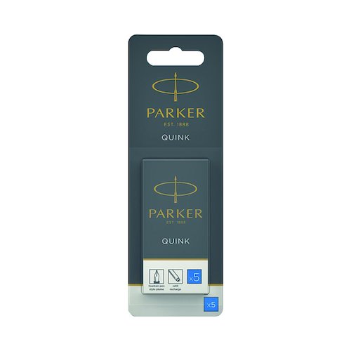 Parker Blue Quink Permanent Ink Cartridge 12x5 (60 Pack) S0881580 (PA03062)
