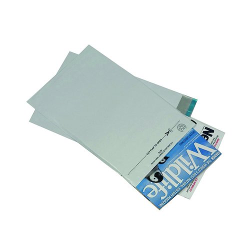 GoSecure Envelope Lightweight Polythene 595x430mm Opaque (100 Pack) PB11129 (PB11129)