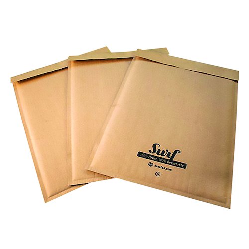 GoSecure Size D1 Surf Kraft Paper Mailer 180mm x 265mm (200 Pack) SURFD1K (PB80002)