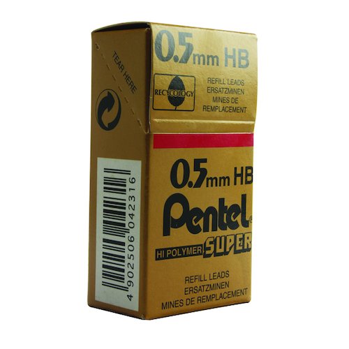 Pentel 0.5mm HB Mechanical Pencil Lead (144 Pack) C505 HB (PE100HB)
