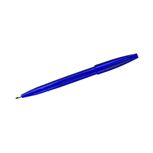 Pentel Fibre Tip Blue Sign Pen (12 Pack) S520 C (PES520BU)