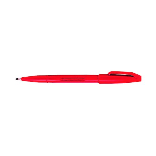 Pentel Sign Pen Fibre Tip Red (12 Pack) S520 B (PES520R)