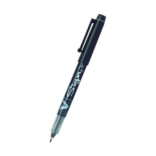 Pilot Black V Sign Pens (12 Pack) SWVSP01 (PI12849)