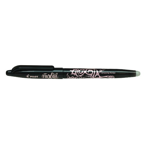 Pilot FriXion Ball Erasable Rollerball Pen Broad Black (12 Pack) 4902505551093 (PI55109)