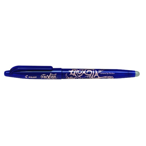 Pilot FriXion Ball Erasable Rollerball Pen Broad Blue (12 Pack) 4902505551116 (PI55111)