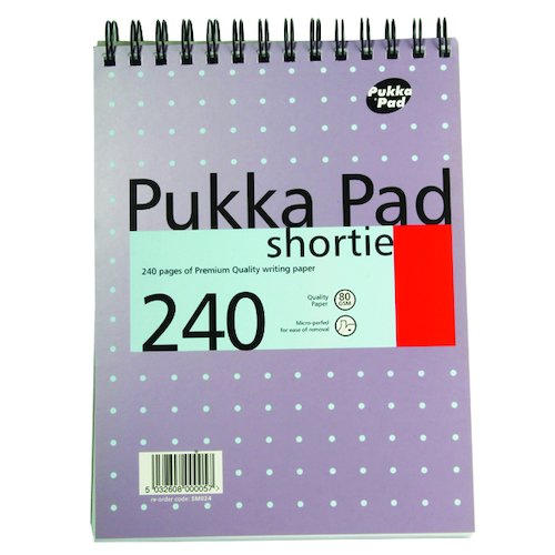 Pukka Pad Ruled Wirebound Metallic Shortie Notebook 240 Pages A5 (3 Pack) SM024 (PP00009)