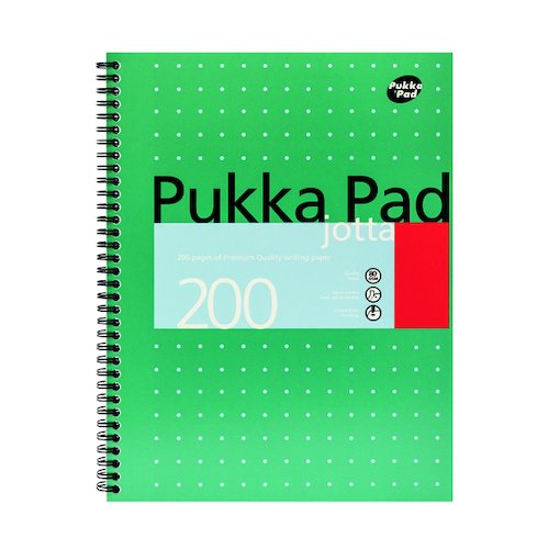 Pukka Pad Ruled Wirebound Metallic Jotta Notebook 200 Pages A4 (3 Pack) JM018 (PP00022)