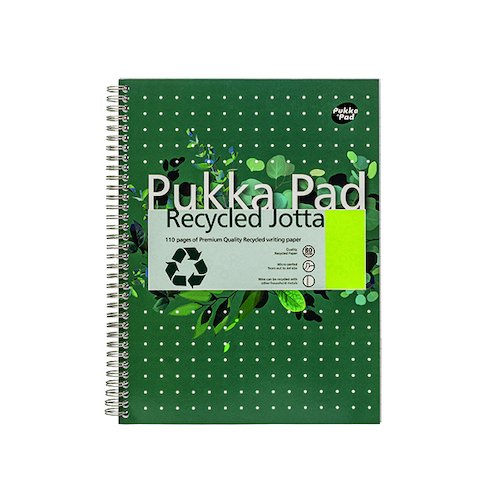 Pukka Pad Recycled Ruled Wirebound Notebook 110 Pages A4 (3 Pack) RCA4100 (PP00127)