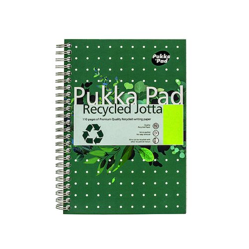 Pukka Pad Recycled Ruled Wirebound Notebook 110 Pages A5 (3 Pack) RCA5110 (PP00128)