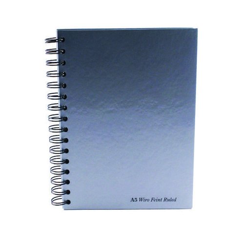 Pukka Pad Silver Ruled Wirebound Notebook 160 Pages A5 (5 Pack) WRULA5 (PP00145)
