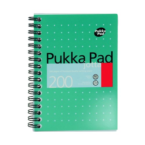Pukka Pad Ruled Wirebound Mettalic Jotta Notepad 200 Pages A6 (3 Pack) JM036 (PP00223)