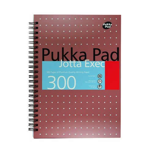 Pukka Pad Ruled Metallic Wirebound Executive Jotta Notepad 300 Pages A4+ (3 Pack) 7019 MeT (PP17019)
