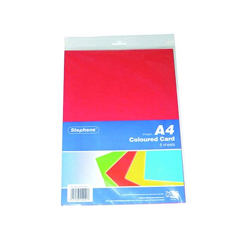 Stephens Assorted Coloured Card (80 Pack) RS242451 (RS24245)