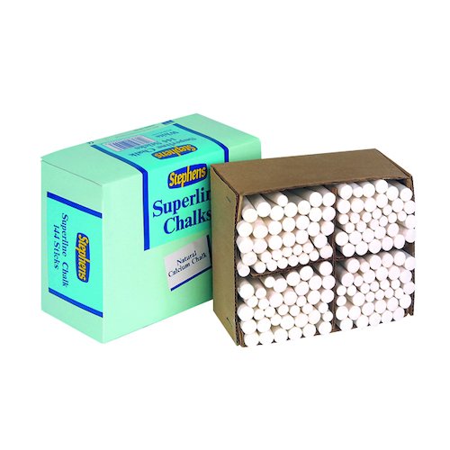 Stephens Tapered Chalk Stick White (144 Pack) RS522553 (RS522553)