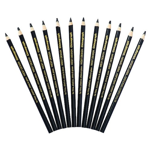 West Design Black Chinagraph Marking Pencil (12 Pack) RS525653 (RSCHBK)