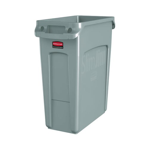 Rubbermaid Slim Jim Container 60 Litre Grey 3541 GRY/R001192 (RU14159)