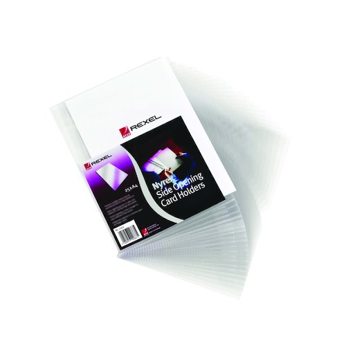 Rexel Nyrex Card Holder Open Top 95x64mm Clear (25 Pack) PGC321 12010 (RX12010)