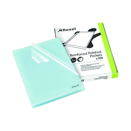 Rexel Cut Flush Folder Polypropylene A4 Clear (100 Pack) 12215 (RX12215)