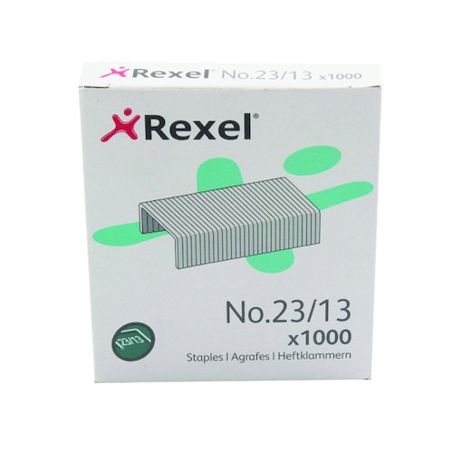 Rexel No. 23 13mm Staples (1000 Pack) 2101053 (RX13522)