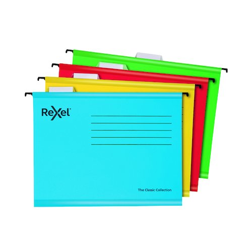 Rexel Classic Suspension Files A4 Assorted (10 Pack) 2115585 (RX58095)